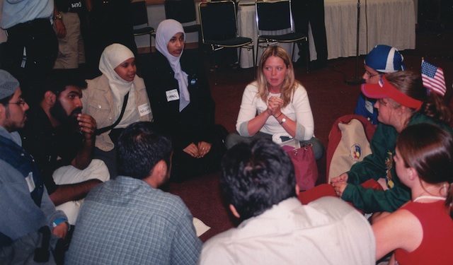 Muslim and Catholic Youth Talk Together at World Youth Day 2002 in Toronto