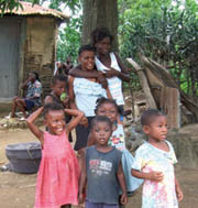 Haitian mothers and their children in happier times before the earthquake struck. Photo by Scarboro missioner Kate O’Donnell.
