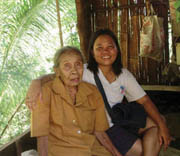 (Credit: Liezel Saing) Sr. Anie Montejo and Gregoria Bagongon, an elder in Anie’s village and one of the guiding stars of Anie’s journey.
