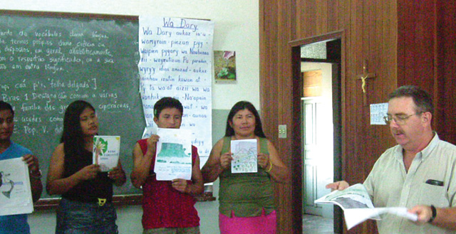<p><b>A new way of doing mission </b></p>
<p>As a mission priest, I have discovered an exciting new means of doing mission through the linguistics work of helping native peoples revitalize their languages and providing other missioners with tools for language learning...</p>
<p>We wish to preserve and value each and every language of the Earth, and defend those languages whose speakers are not numerous, such as the Kokama, the Makuxi, and the Wapichana of Brazil. We hope to keep as many languages alive as possible, as each cultural expression is a unique and mysterious manifestation of God’s creation. </p>
<p><i>Fr. Ron MacDonell (photo above) has a doctorate in linguistics and serves as linguistic assessor for the Indigenous Education Nucleus in Roraima, Northern Brazil.</i></p>