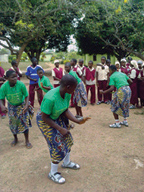 Students at the St. Francis School for the Deaf entertain with a traditional Tiv dance at the school’s 36th anniversary celebrations this year. Vandeikya, Nigeria.