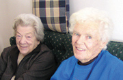 Srs. Elaine MacInnes (left) and Mona Kelly. Canada. Sr. Elaine, a Zen master, spent 32 years in the Orient learning the healing power and spiritual experiences that meditation and yoga can bring to prisoners. She founded the organization Freeing the Human Spirit (www.freeingspirit.com) to promote this ministry in correctional institutions throughout Canada.
