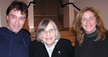 Milton Cilcus and Amanda Inglis visit with Sr. Susan Moran at St. Patrick’s Out of the Cold.