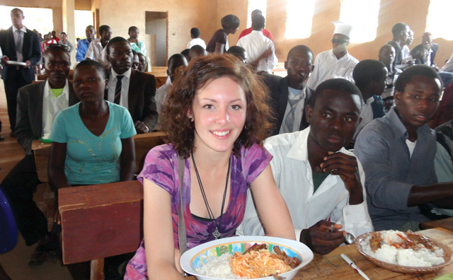Celeah with Cikondi at his high school graduation feast. Cikondi attends Chancombi High School in Rumphi and lives with Celeah’s grandmother, Scarboro missioner Barbara Michie.