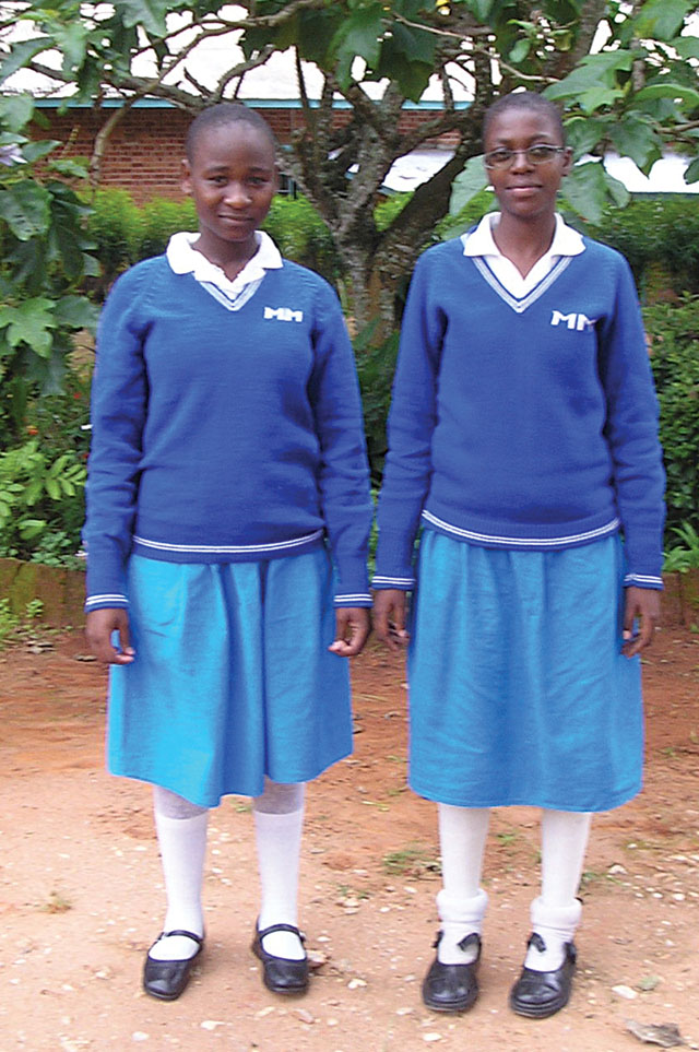 Right (L-R): Tereza Ng’ambi and Agnes Ntaba, two of the 650-member student body striving to better their lives.