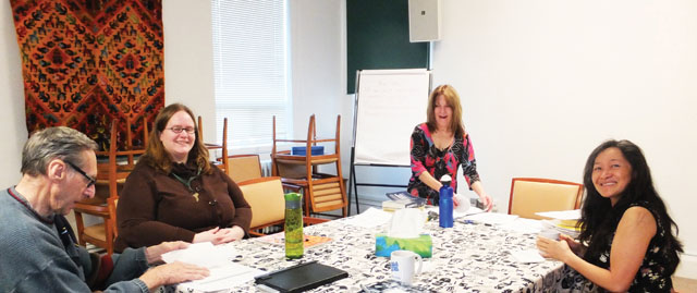 Formation class 2013 in Toronto with Fr. Russ Sampson, formation program facilitator; Carolyn Doyle, short term lay mission coordinator; Kathy Murtha, Mission Centre coordinator; and lay missioner Donna Joy Tai.
