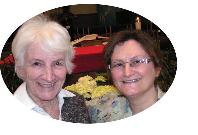 Sisters Noreen Kearns (left) and Christine Gebel have enjoyed the benefits of Freecycle, both in giving and in receiving. Credit: Marie Clarkson, OLM.